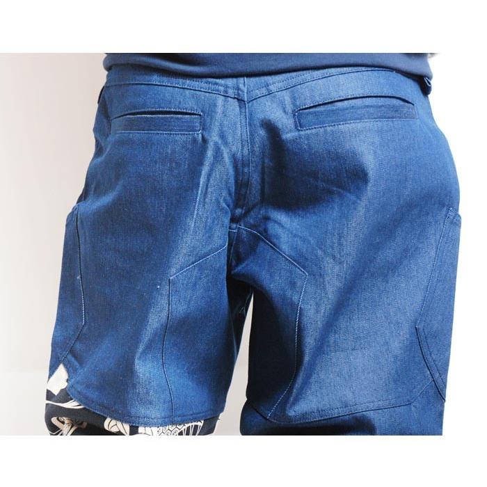 泥棒日記 ニッカボッカ切替鳶デニム 和柄パンツ/泥棒/D14580/送料無料