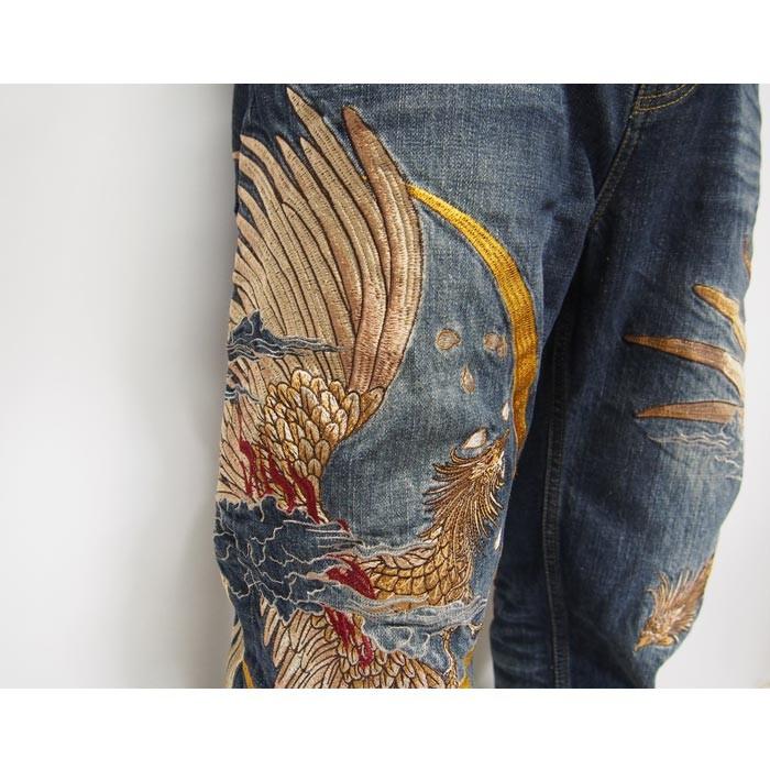 絡繰魂 絡繰魂[カラクリダマシイ] 粋 金色双鳳凰刺繍 総刺繍 三日月