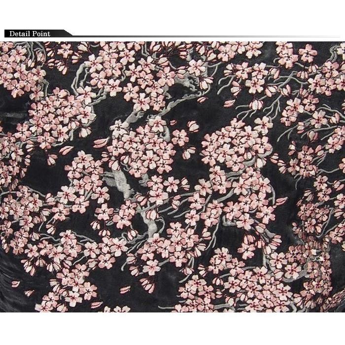 【希少サイズ】ジャパネクス 花旅楽団 スカジャン リバーシブル 桜 和柄 XL 花旅楽団[ハナタビガクダン] 桜 刺繍 リバーシブル 和柄スカジャン