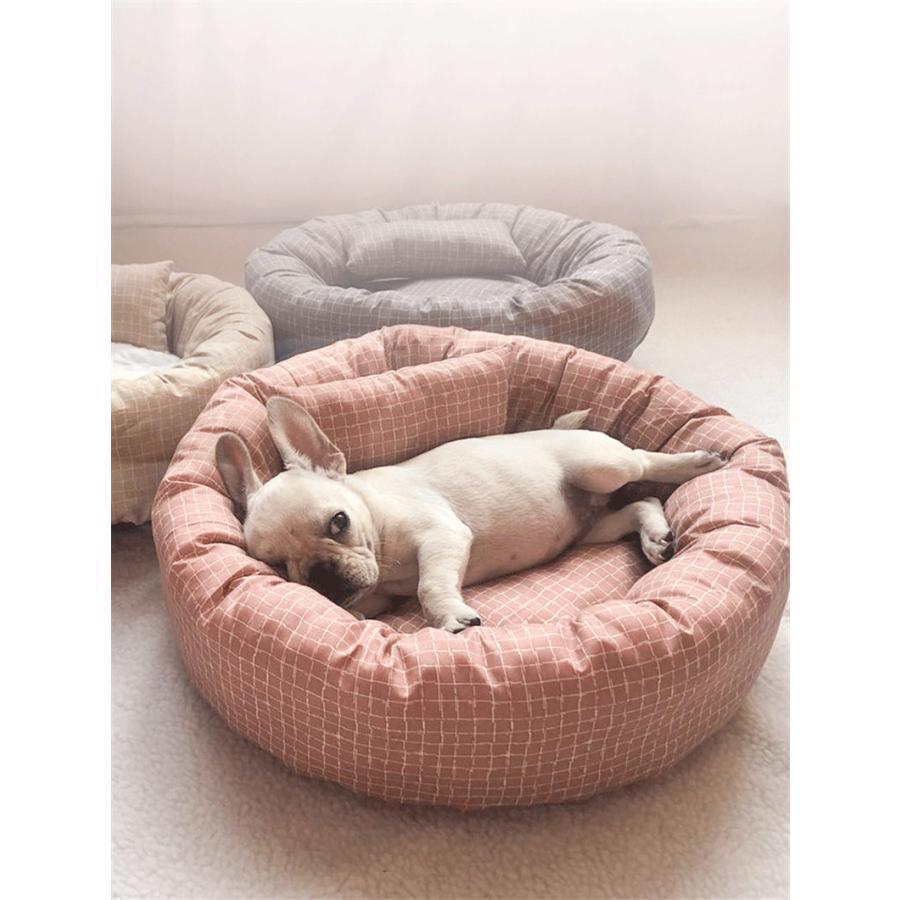 ペットベッド ベッド 犬 猫 クッション 犬用品 寝具 チェック フリル 韓国 楽天市場】3color ペットベッド マット 犬ベッド 猫ベッド