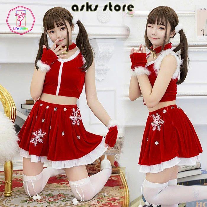 クリスマス Merry Xmasコスプレ パーティー ミニスカート 6点セット  