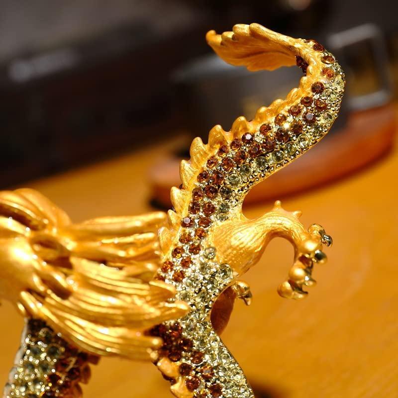 龍の置物ゴールド クリスタル スピリチュアル 風水 昇運金龍 龍