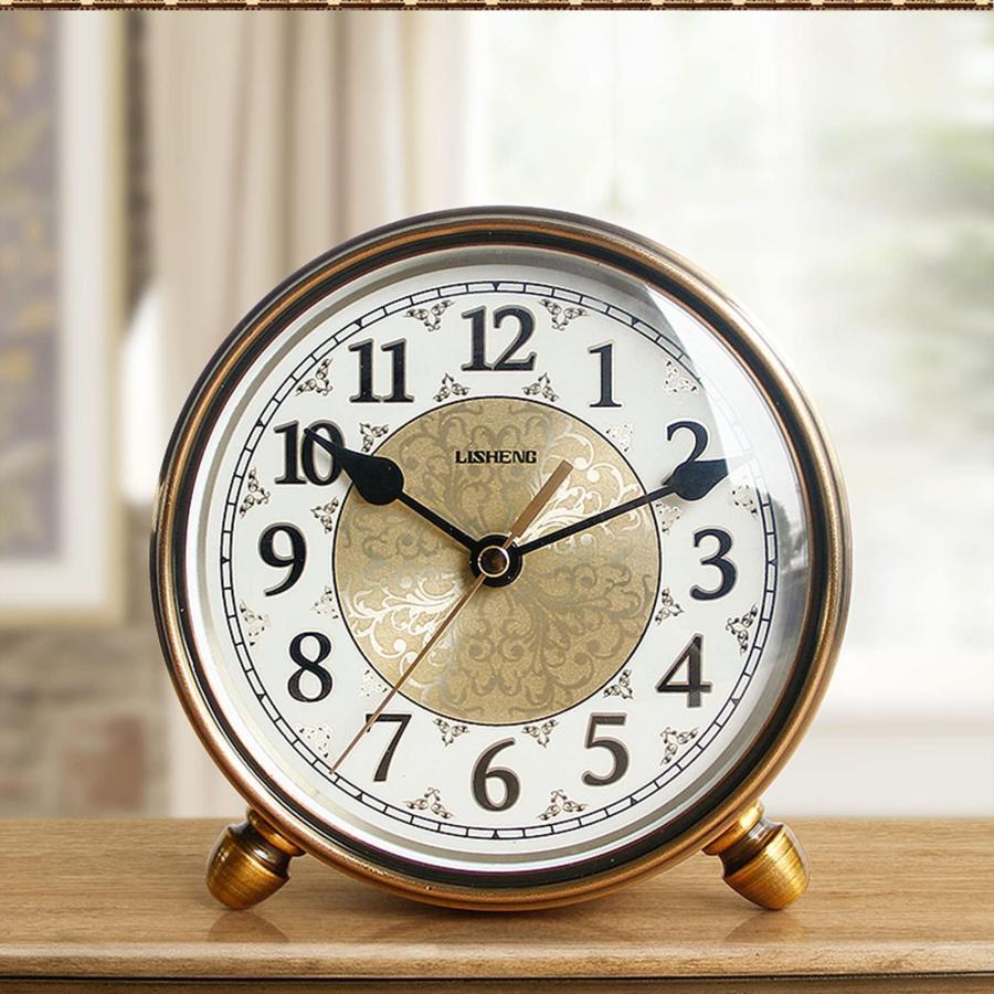 レトロ金属製置時計 レトロ金属製置時計