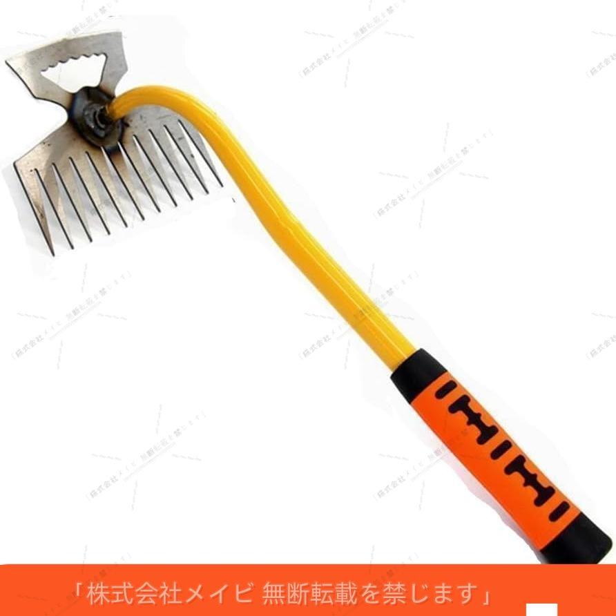 【2023年新作】草取り 道具 根こそぎ 草取り器 便利 グッズ 草抜き くわ 芝生 庭 雑草抜き 道具 雑草取り器具 片手鍬 菜園鍬 ステンレス製 草削鍬 園芸用 の商品画像