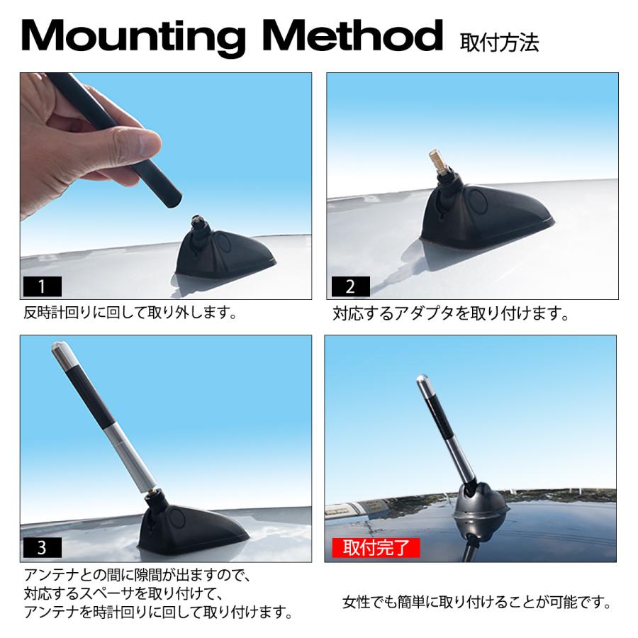 N-ONE JG3 JG4 ショートアンテナ 純正交換 カーボン柄 3.5cm 8cm 12cm