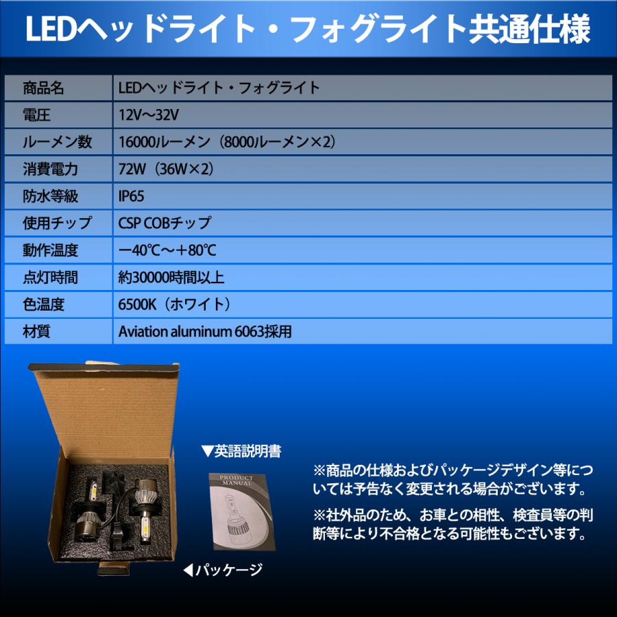 ハスラー H8 H11 H16 フォグランプ 12V 8000ルーメン 72W 一体型 IP65 MR31S MR41S スズキ SUZUKI｜mayfair2020｜09