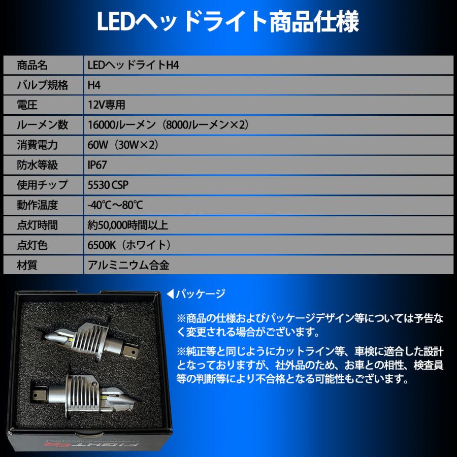 ハイエース コミューター GDH200 KDH200 TRH200 系 ハロゲン H4 ヘッドライト 12V 8000ルーメン 60W 一体型 IP67 防水対応｜mayfair2020｜08