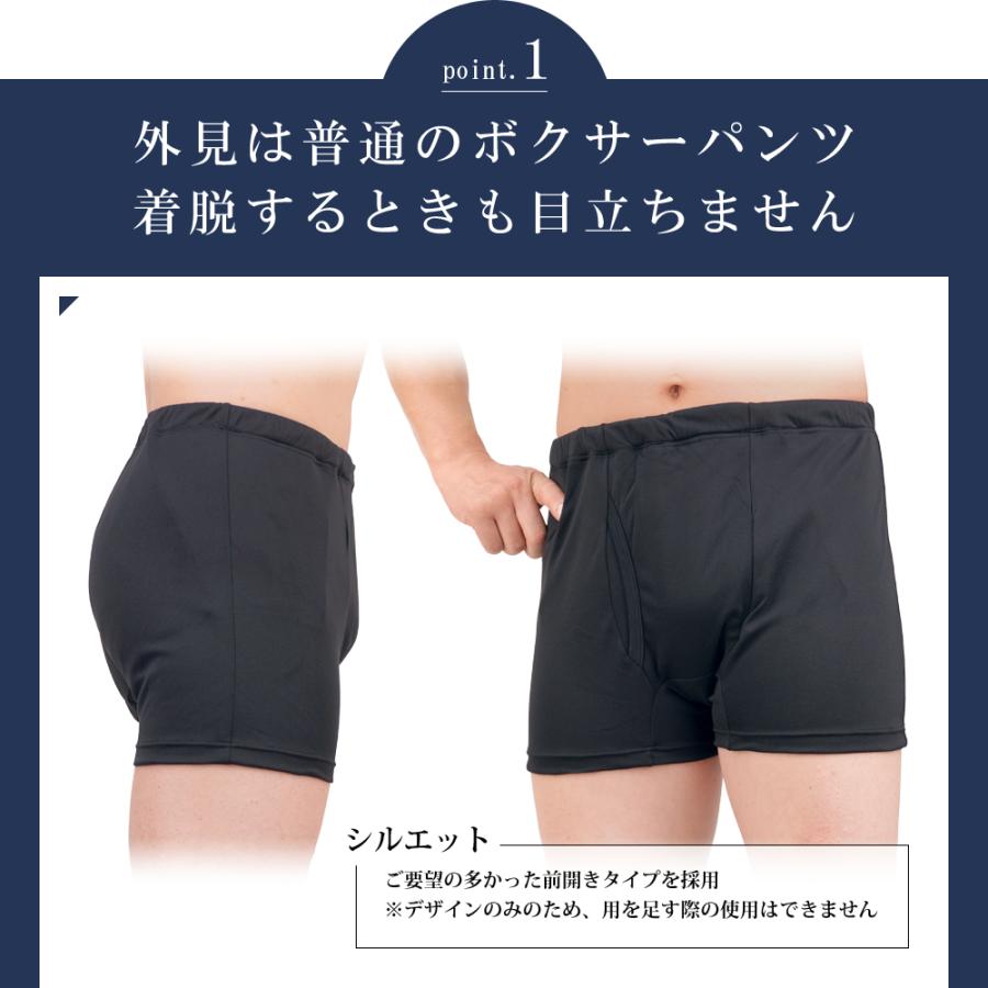 失禁パンツ 尿漏れパンツ 男性用 大容量タイプ ボクサーパンツ メンズ 尿失禁 防水 日本製 吸水パンツ はれパン 360 最大300cc LLサイズ 送料無料 |  | 05