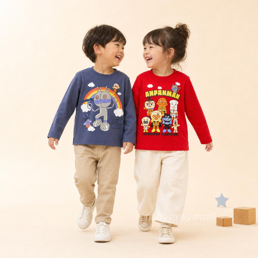 アンパンマン 長袖 ロング Tシャツ 90 100 サイズ ベビー 子供 子ども