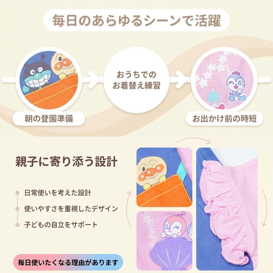 アンパンマン Tシャツ 半袖 どっちも前 90 100 前後なし 春夏 新作 2026 キャラクター ベビー キッズ 男の子 女の子 バイキンマン ドキンちゃん 子供服 | BANDAI | 03
