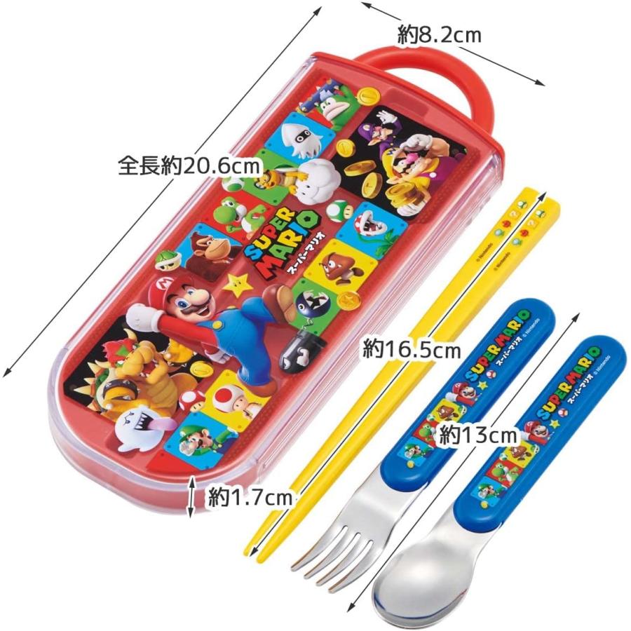 マリオ ランチセット 450ml 弁当箱 トリオ 仕切り付き 箸 スプーン
