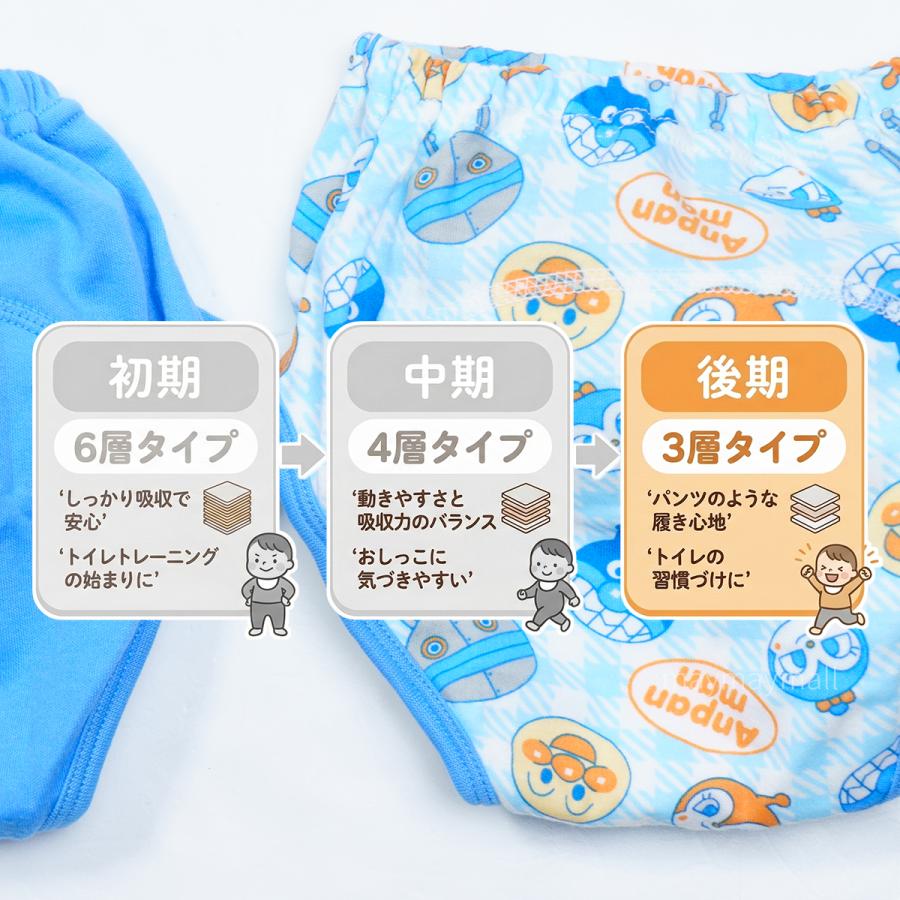 アンパンマン トレーニングパンツ 3層 トイトレパンツ 2枚組