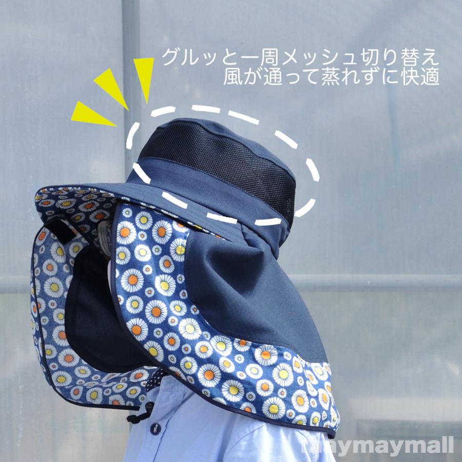 日よけ帽子 ガーデンハット日本製 メッシュ 2WAY 農作業 日除け 日よけ帽子 ガーデンハット日本製 メッシュ 2WAY 農作業 日除け