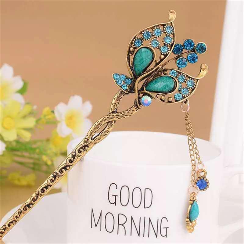 かんざし ヘアアクセサリー 40代 50代 60代 一本挿し 髪飾り 緑