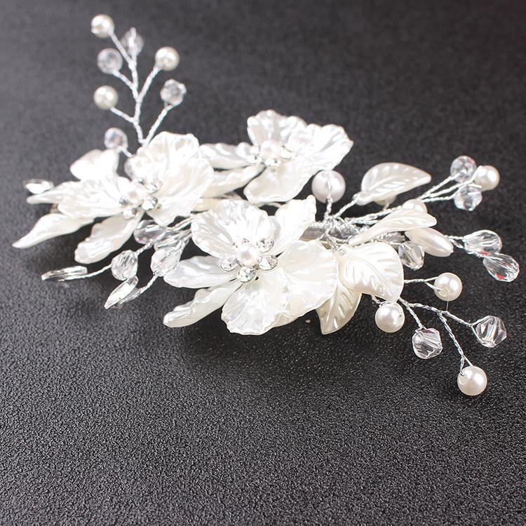 髪飾り 花 ヘッドドレス ホワイト フォーマル ヘアアクセサリー 結婚式