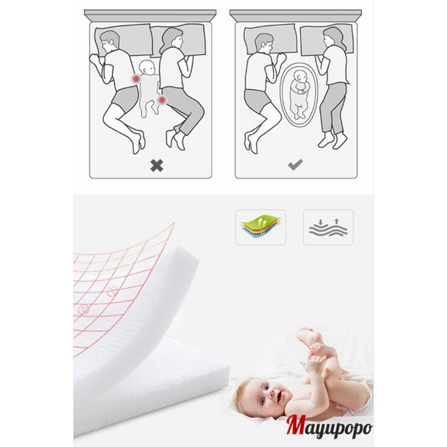 部分即納 ベッドインベッド ベビーベッド 添い寝ベッド ベッドガード 寝返り防止クッション 赤ちゃん寝具 結び目 転落防止 持ち運び 新生児 撮影 贈与