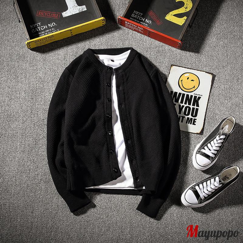ニットカーディガン メンズ 大きいサイズ 黒 ニット カーディガン ニットセーター カーデ 長袖 無地 ショート丈 秋物 秋服 韓国風 カジュアル おしゃれ 21fasyon10 マユポポ 通販 Yahoo ショッピング
