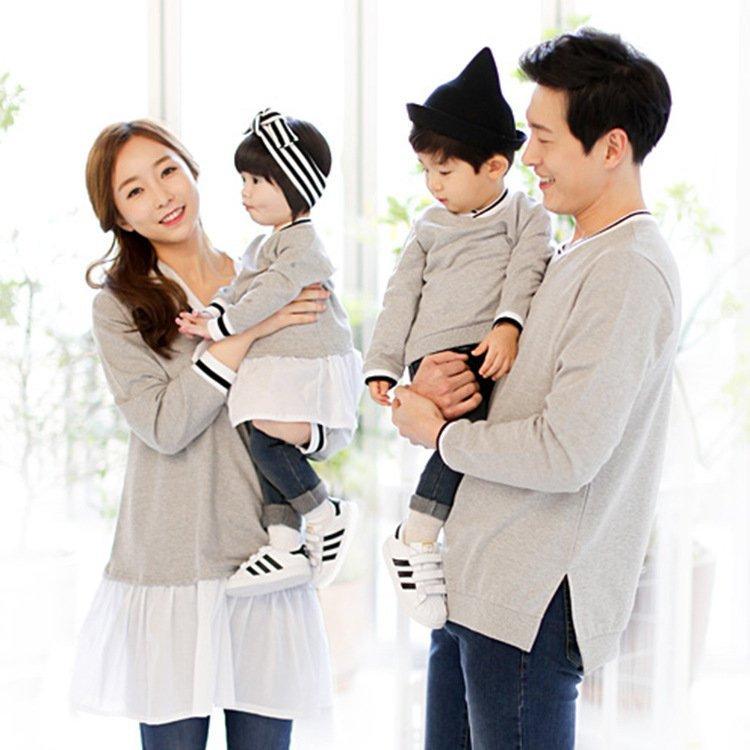 家族服 お揃いコーデ ペアルック スウェット チュニック 薄手 子供服 ベーシック 無地 トレーナー ワンピース 親子服 男女兼用 長袖 カジュアル お揃い Faerie113 マユポポ 通販 Yahoo ショッピング