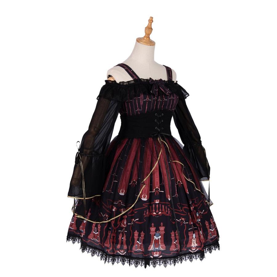 ワンピース ロリータ ワンピース春夏 レディース ゴシック ロリータ風ワンピ 3点セット コスプレ ハロウイン 可愛い 姫様 ゴスロリ 日系女子中高生 Fugu1913 マユポポ 通販 Yahoo ショッピング