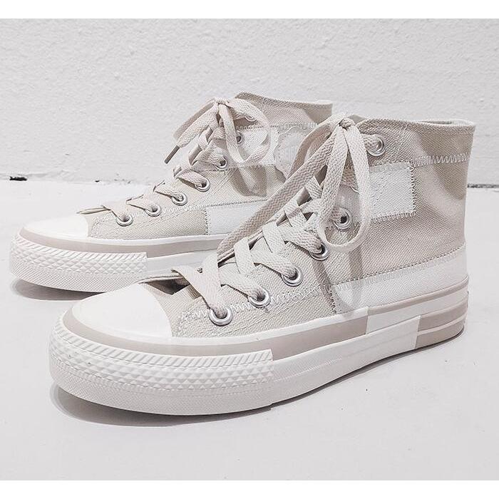 キャンバスシューズ ハイカットスニーカー カジュアル おしゃれ 安い 韓国風 3color レディースファッション靴 ニーカー 原宿 通学 歩きやすい シンプル Gbfx02 マユポポ 通販 Yahoo ショッピング