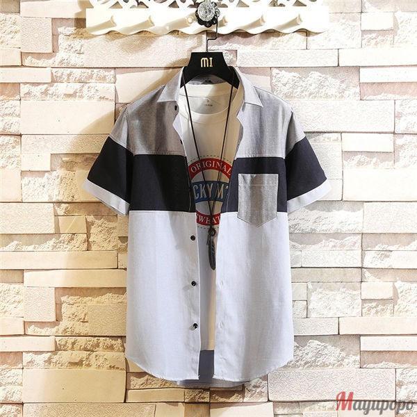 半袖シャツ メンズ おしゃれ 開襟シャツ メンズ シャツ ワイシャツ 半袖 カジュアルシャツ 大きいサイズ 切り替え 通勤 紳士服 トップス Mantx マユポポ 通販 Yahoo ショッピング