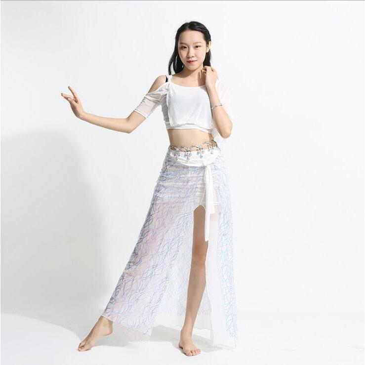 ベリーダンス衣装 レディース 上下セット スカート レッスン着舞台風 演出 練習着 発表会社交ダンス レッスンウェア 母の日 ヘソ出しtシャツ P マユポポ 通販 Yahoo ショッピング