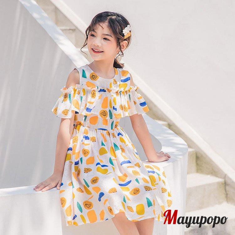 ワンピース 女の子 スカート フリル ふんわり 肩出し ホワイト オレンジ キッズ フリフリワンピース 春 夏 海水浴 リゾート おしゃれ 子供用 韓国 かわいい P マユポポ 通販 Yahoo ショッピング
