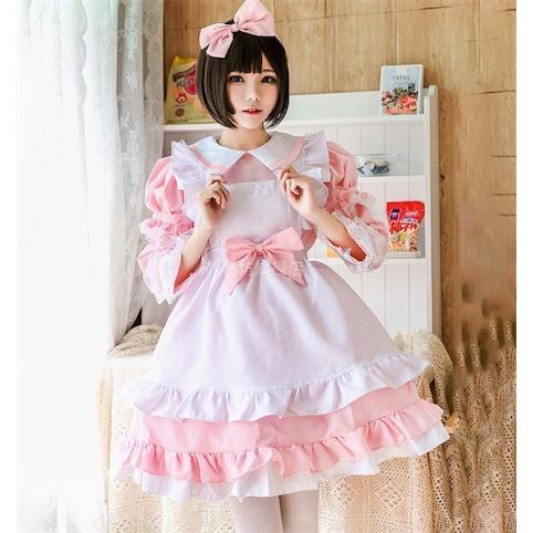 コスプレ ワンピース 衣装 メイド ピンク ロリータ ハロウィン メイド服 かわいい セクシー コスチュームアキバ 仮装 P マユポポ 通販 Yahoo ショッピング