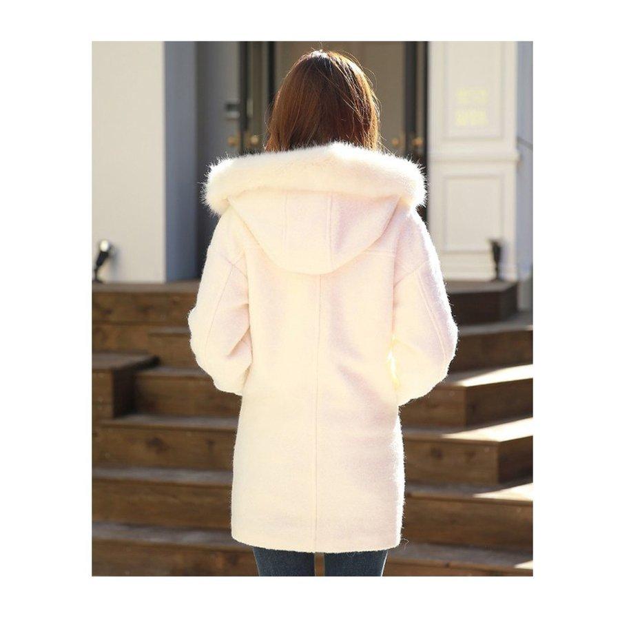 レディース激安 新作 新品 安い かわいい 毛 アウター 取り外し可能ファー ポケットファー ボタン シンプル 白コート 白アウター P マユポポ 通販 Yahoo ショッピング