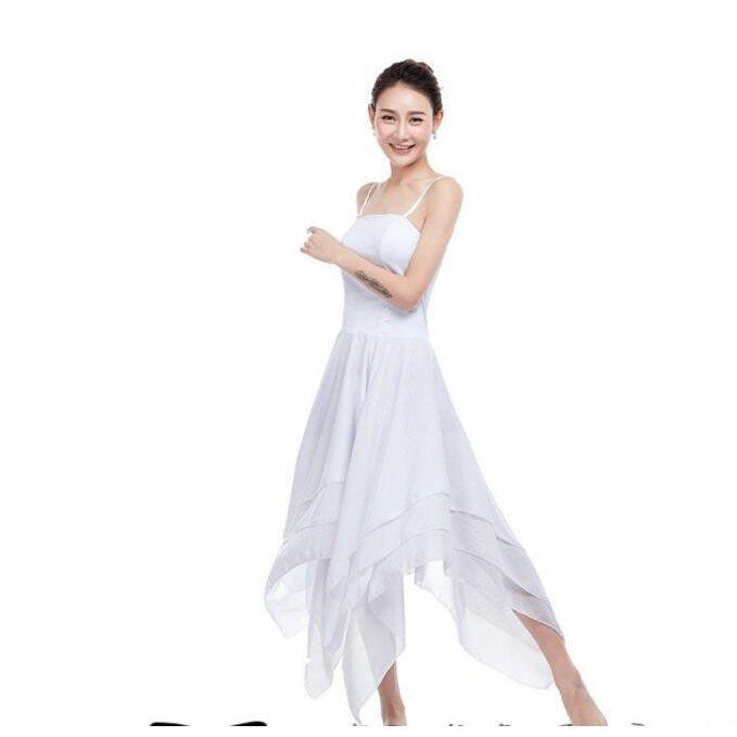 バレエダンスワンピース キャミソールフレアワンピース モダンダンス衣装 社交ダンスシフォン三枚重ね タレッスン練習舞台衣装 団体ウエア 演出ドレス P マユポポ 通販 Yahoo ショッピング