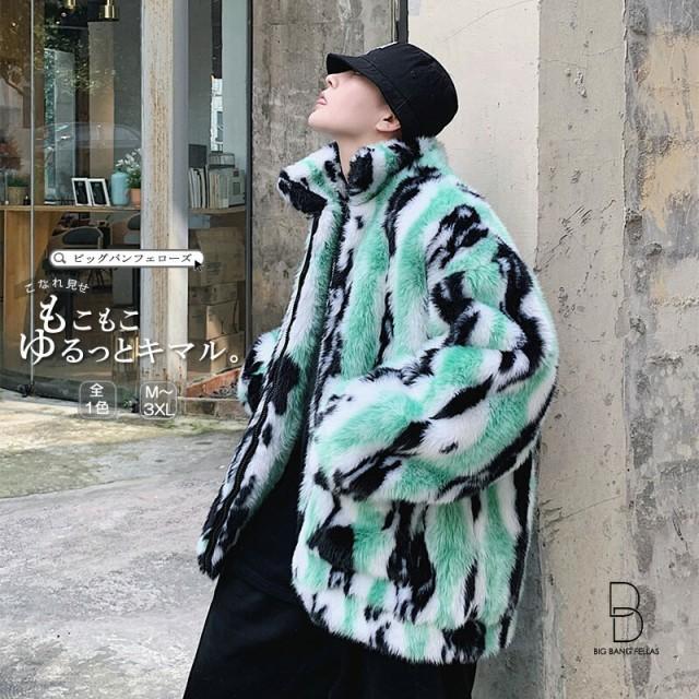 ビッグシルエット ボアジャケット モコモコ ハイネック 韓国 ファッション メンズ ゆったり 長袖 ロングスリーブ メンズ ストリート カジ P マユポポ 通販 Yahoo ショッピング