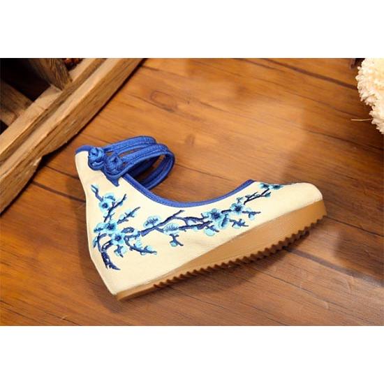 レディースシューズ チャイナ靴 手作り北京布靴 ローヒールエスニックチャイナシューズカジュアル 民族風花刺繍柄 ミュール 婦人靴厚底 Xp マユポポ 通販 Yahoo ショッピング