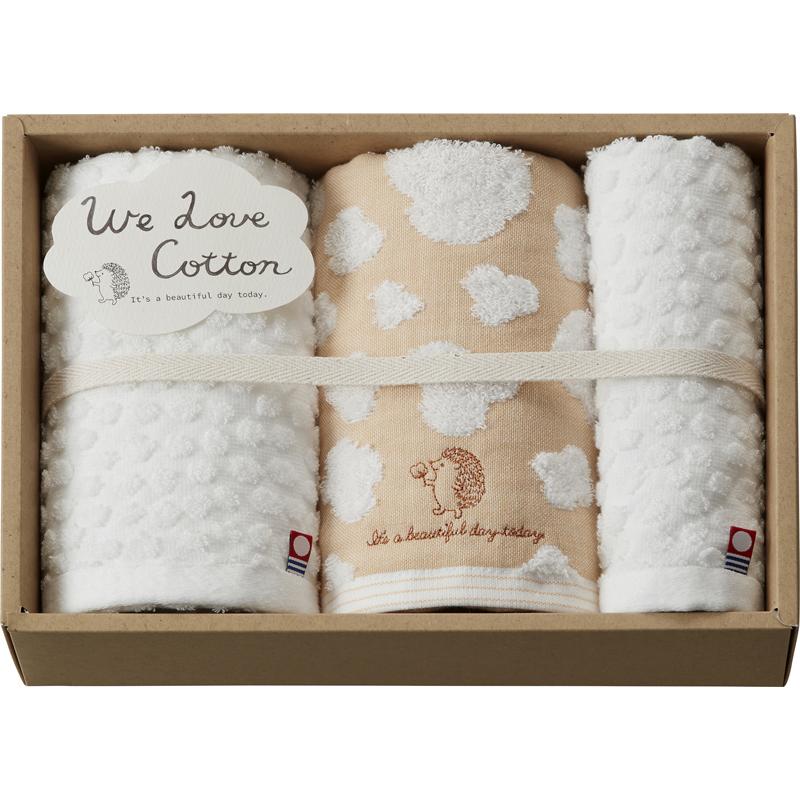 今治タオル ギフト かわいい お返し お祝い お祝い返し プレゼント 送料無料 ウィー ラブ コットン 今治産ナチュラルカラーフェイスタオル2p ハンド タオル C3057 117 マユギフト ヤフー店 通販 Yahoo ショッピング