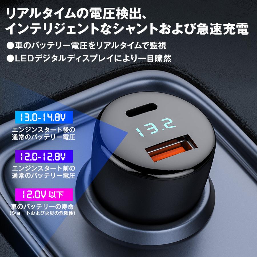 Blixia Usb C カーチャージャー シガーソケット 2ポート 最大100w Pd 急速充電 Usb C 1 Usb A 1 2台同時充電 超小型 軽量 アルミ合金製 車載充電器 Cs 1 眞由美 通販 Yahoo ショッピング