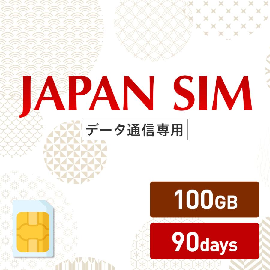 データ通信プリペイドSIM 100GB 90日間有効 データ通信専用 Mayumi