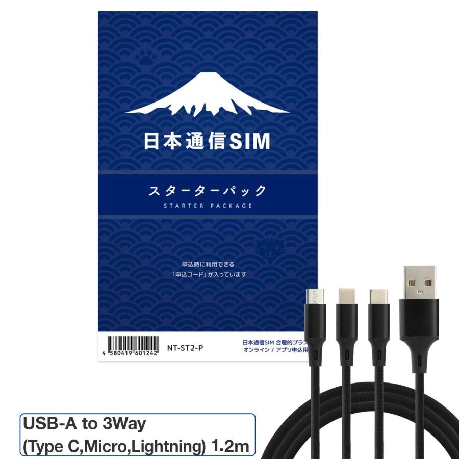 日本通信SIM スターターパック 申込期限：2026年10月末日 日本通信 NT