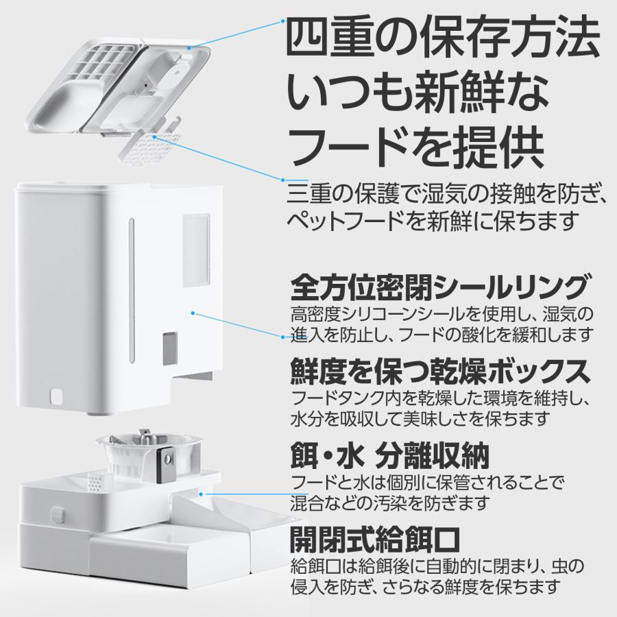 自動給餌器 給水器 猫 犬用 一体型給餌器 ペットカメラ付き 2.4・5GHz