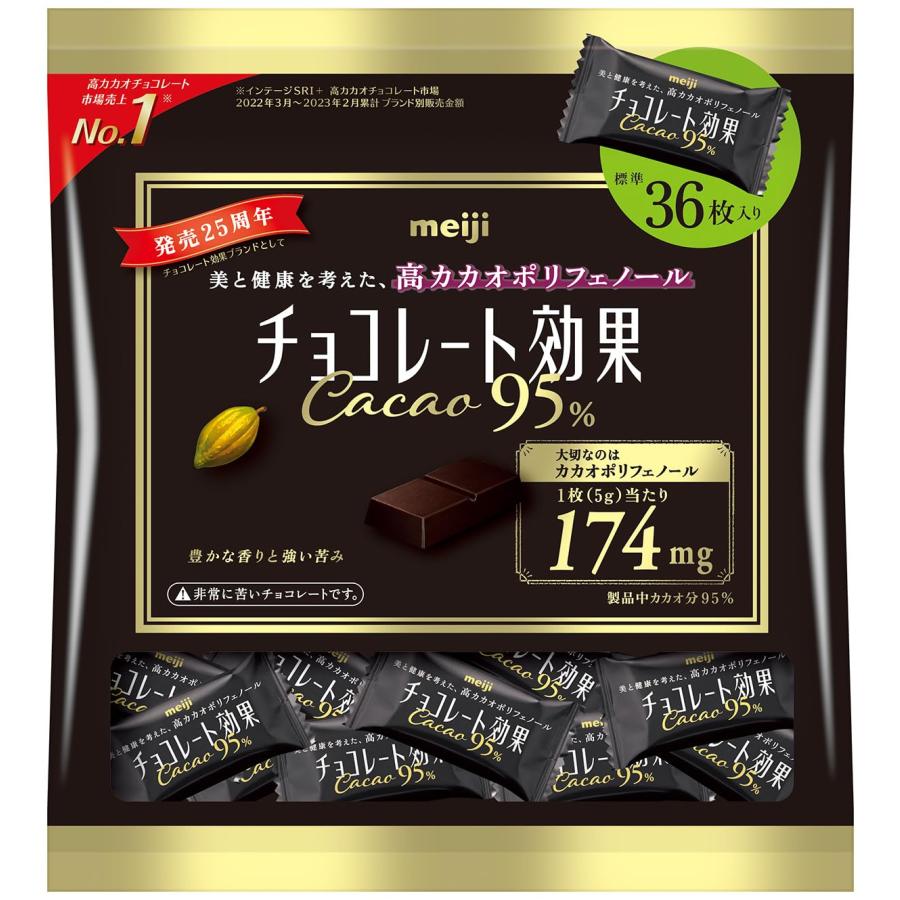 明治　チョコレート効果　cacao 95％　36枚入り180g✖️20袋 明治 チョコレート効果カカオ95%大袋 180g(36枚)×36袋_チョコレート