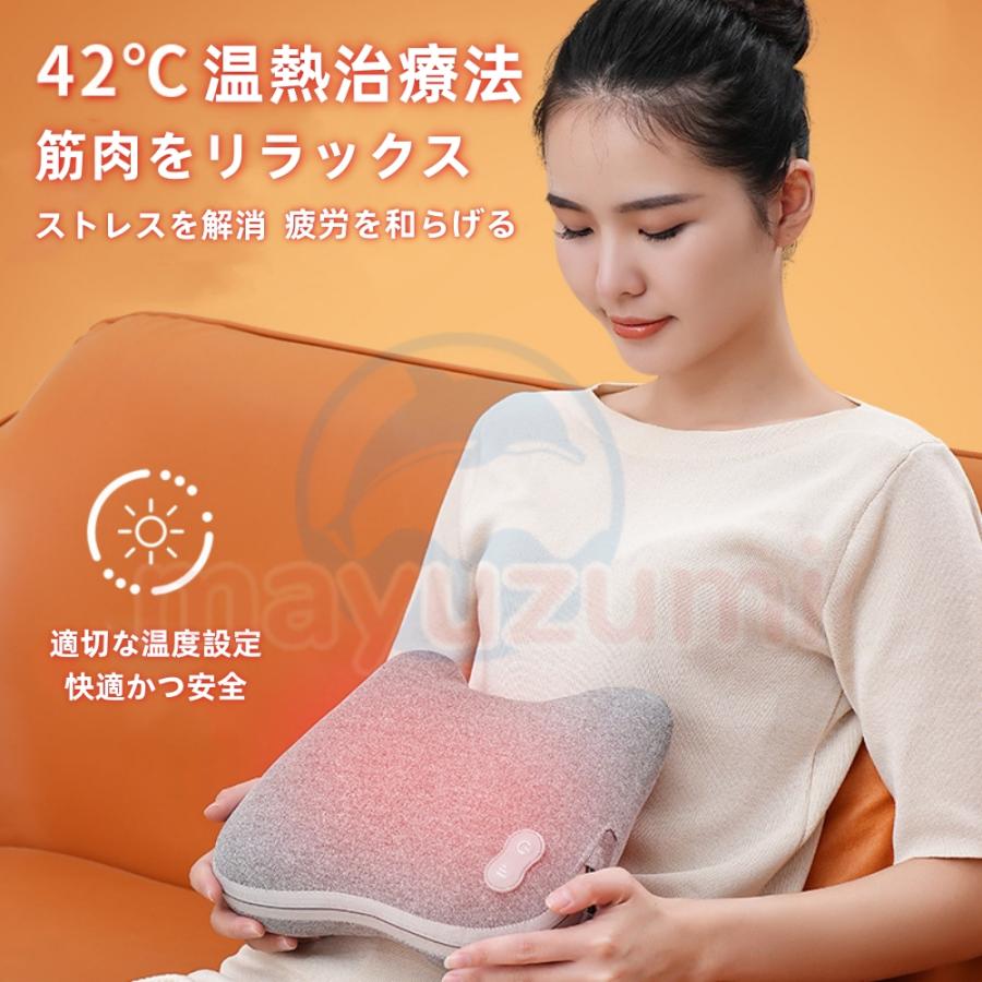 マッサージクッション マッサージ器 マッサージ ヘッドスパ 首 背中 腰 