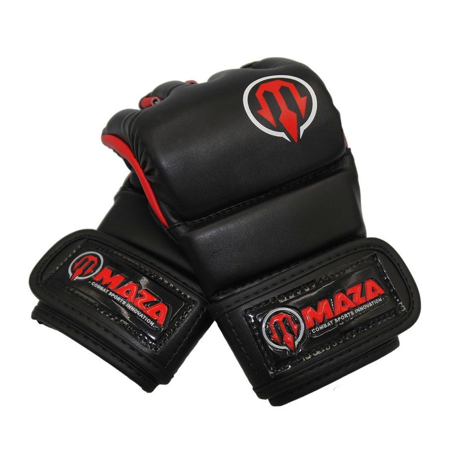 MAZA［マザ］MMA プロ ファイトグローブ（黒） ／ Pro Fight Gloves - オープンフィンガーグローブ