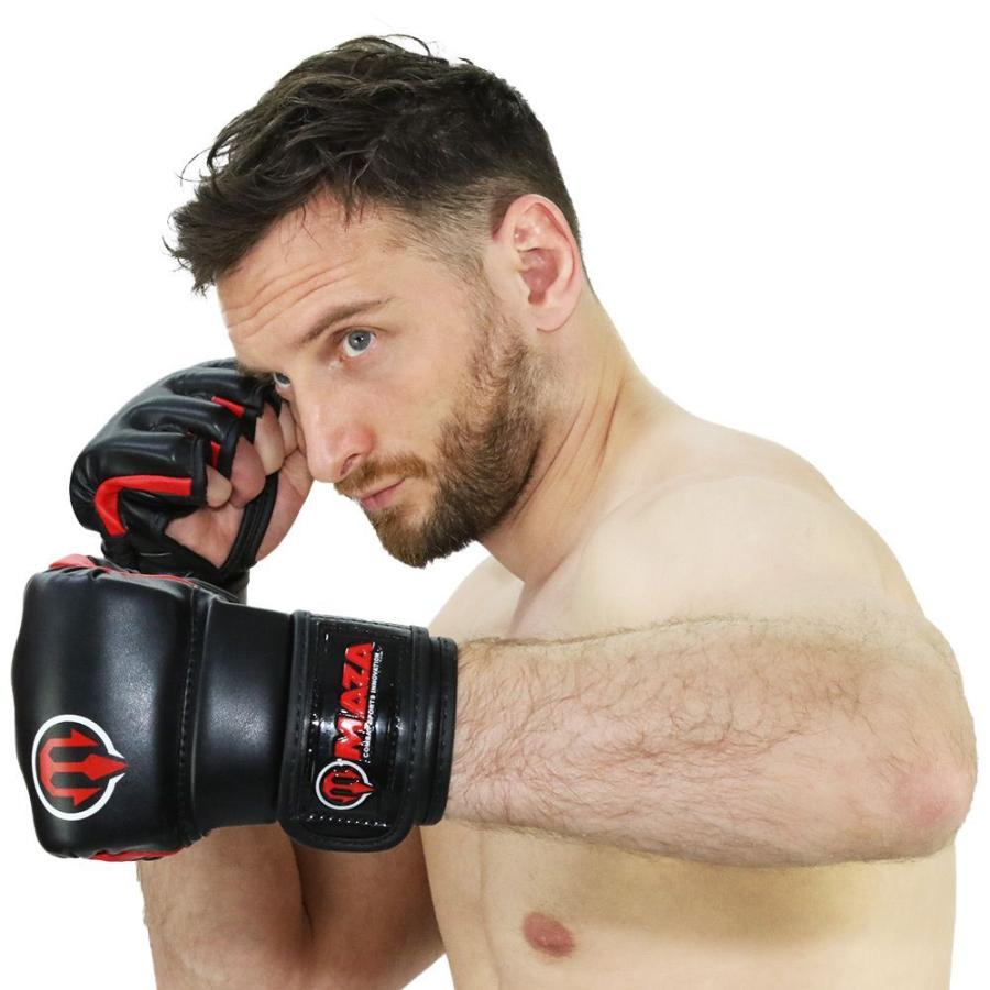 MAZA［マザ］MMA プロ ファイトグローブ（黒） ／ Pro Fight Gloves - オープンフィンガーグローブの画像