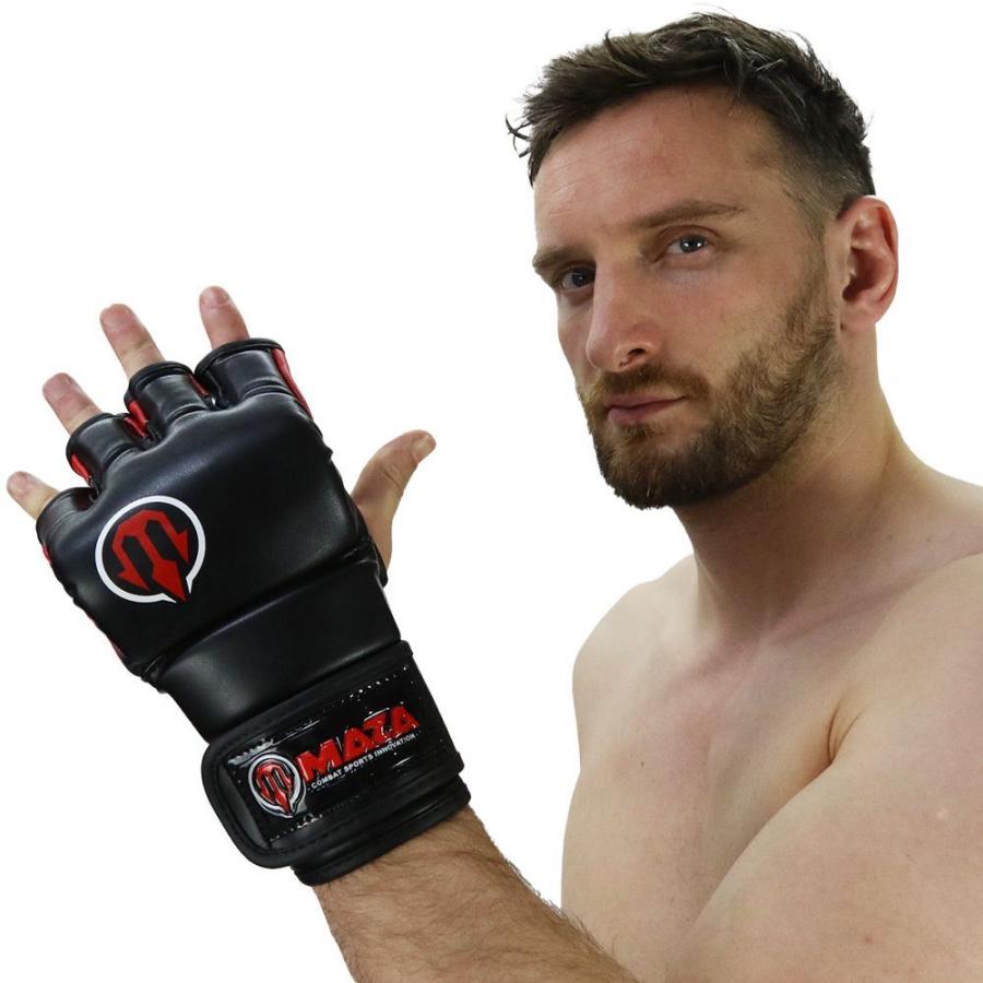 MAZA［マザ］MMA プロ ファイトグローブ（黒） ／ Pro Fight Gloves - オープンフィンガーグローブの画像
