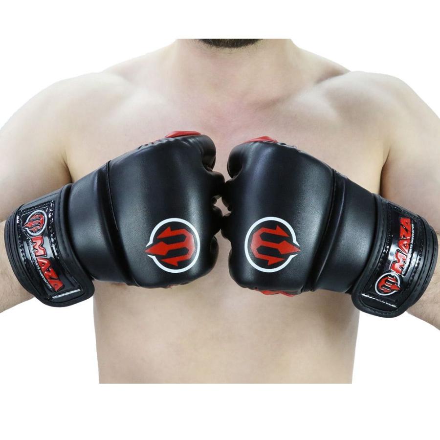 MAZA［マザ］MMA プロ ファイトグローブ（黒） ／ Pro Fight Gloves - オープンフィンガーグローブの画像