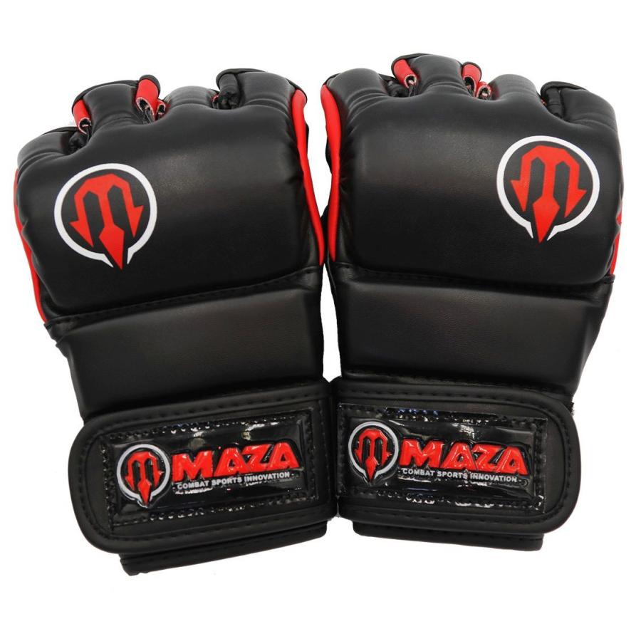 MAZA［マザ］MMA プロ ファイトグローブ（黒） ／ Pro Fight Gloves - オープンフィンガーグローブの画像