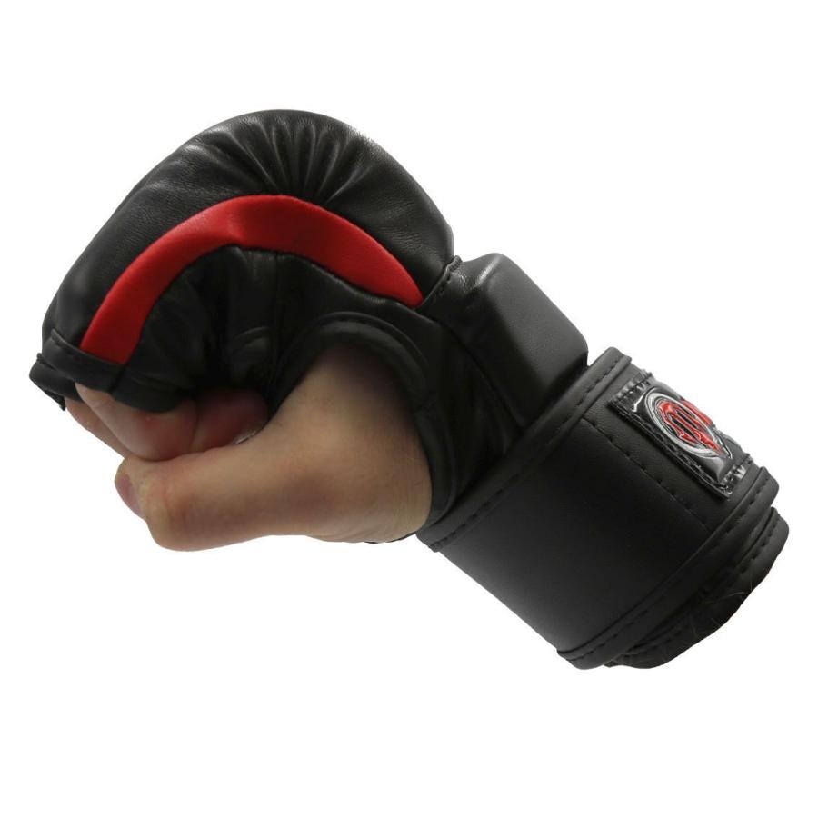 MAZA［マザ］MMA プロ ファイトグローブ（黒） ／ Pro Fight Gloves - オープンフィンガーグローブの画像