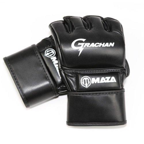 MAZA［マザ］ GRACHAN 公式 MMA プロ ファイトグローブ Ver.2 （黒）／ Pro Fight Gloves - オープンフィンガーグローブの画像