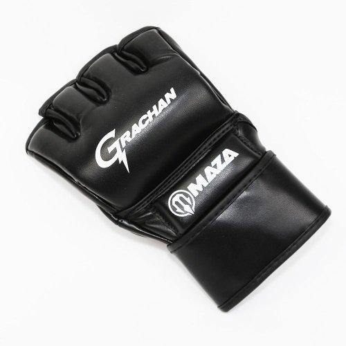 MAZA［マザ］ GRACHAN 公式 MMA プロ ファイトグローブ Ver.2 （黒）／ Pro Fight Gloves - オープンフィンガーグローブの画像