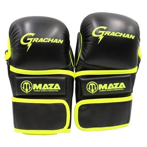 MAZA［マザ］ GRACHANチャレンジ 公式 MMA パウンドグローブ（黒/イエロー）の画像