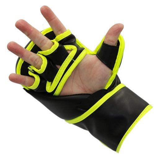 MAZA［マザ］ GRACHANチャレンジ 公式 MMA パウンドグローブ（黒/イエロー）の画像