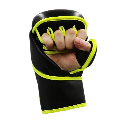 MAZA［マザ］ GRACHANチャレンジ 公式 MMA パウンドグローブ（黒/イエロー）の画像